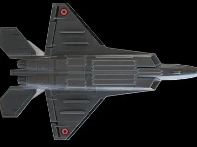 TAI TF-X Turkish stealth Fighter Low-poly 3D model