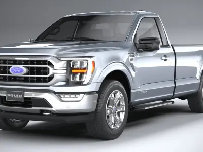 Ford F150 XLT Regular cab 2022 3D model