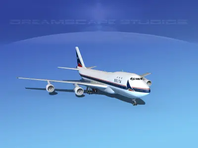 Boeing 747-100 Delta Airlines 3D model
