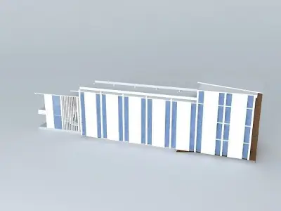 A modern contemporary building 3D model