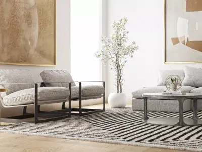 Interior Modern House Octane Free low-poly 3D model