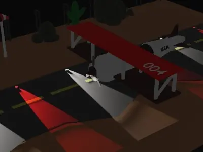 USA AIRCRAFT Low-poly 3D model