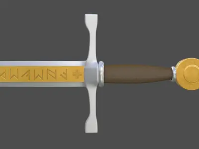 Excalibur sword 3D model