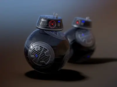 BB-9 E Imperial color Star Wars Free low-poly 3D model