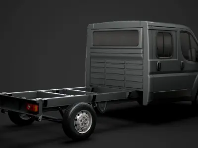 Peugeot Manager Chassis Truck Crew Cab 4035WB 2014 3D model