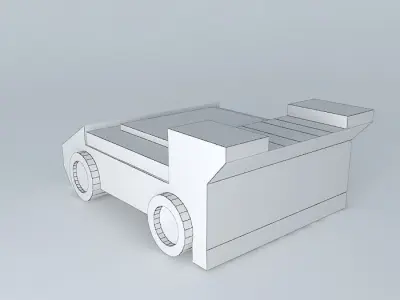 Kids racing car bed Free 3D model