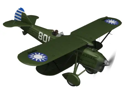 Fiat CR 32 - Chinese Nationalist Air Force 3D model