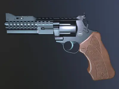 Korth national standard 357 Magnum Low-poly 3D model