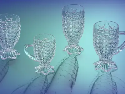 DECORE coffee cup with fish scales Free 3D print model