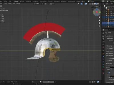 ancient roman helmet Free low-poly 3D model