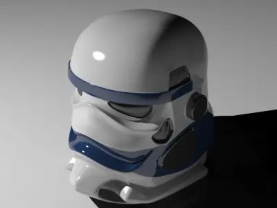 Custom design of StormTrooper helmet Star Wars Free 3D model