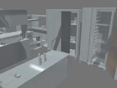 Asian Restaurant Low-poly 3D model