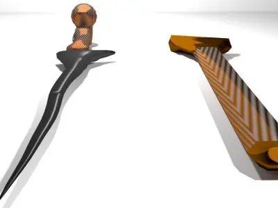 Keris Melayu 3D model