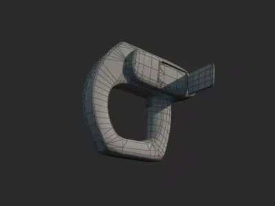Future sci-fi style handheld scanner 3D model