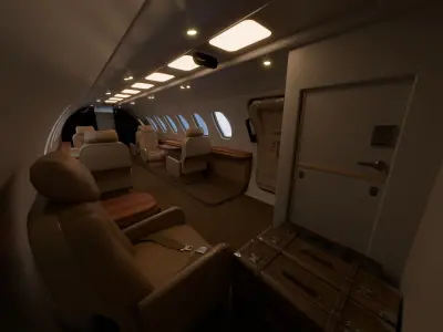 Airplane inside 3D model