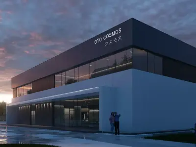 building modern office Low-poly 3D model