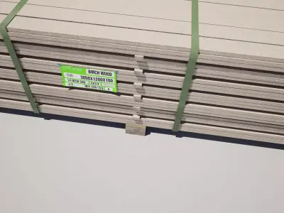 Pine Timber Wood Stack Pallet 3D model