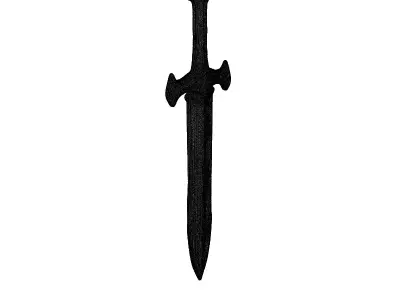 Enchanted Sword with Glowing Runes 3D model