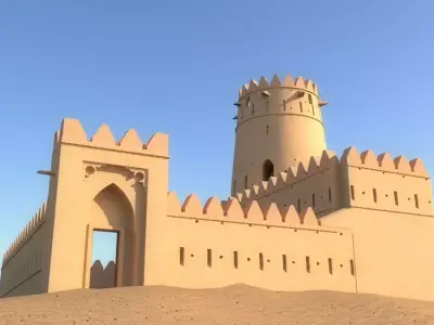 Arab Fort Low-poly 3D model