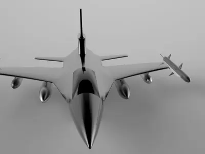 plane fighter jet Low-poly 3D model