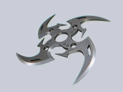 Shuriken Low-poly 3D model