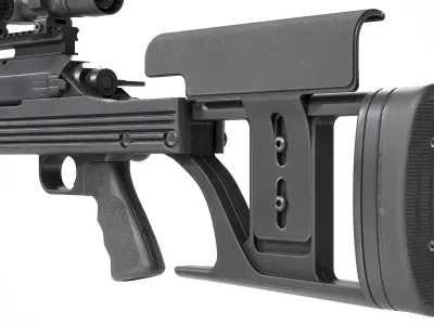 PBR ArmaLite AR-50A1 Low-poly 3D model