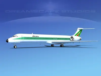McDonnell Douglas MD-87 Alitalia 3D model