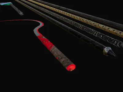 WWAATD Weapon Models - Textured Free low-poly 3D model