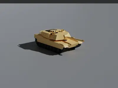 M1 Abrams Low-poly 3D model