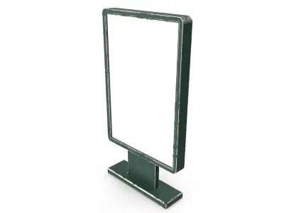 Street Advertising Billboard 01 Low-poly 3D model