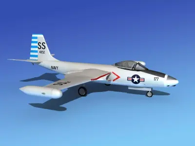McDonnell F2H4 Banshee V12 3D model