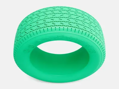 15x8 Goodyear Blue Streak 600 Tire 3D print model