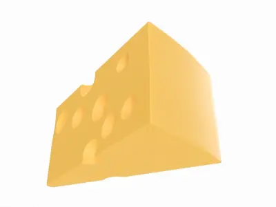 Piece of cheese triangular Free 3D model
