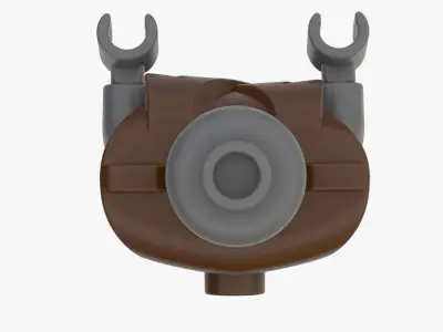 Real Size Lego Coat For Minifigure 3D model