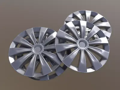 Wheel rim hubcap game ready Covers For Cars Low-poly 3D model