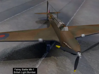 Fairey Battle Mk-1 3D model
