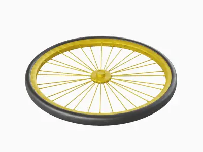 Bicycle Tire 04 Low-poly 3D model