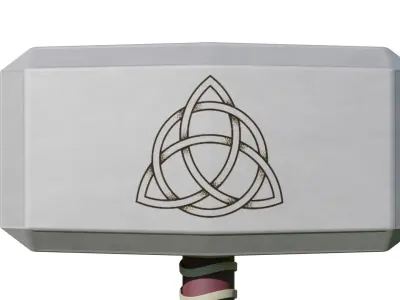 Mjolnir with texture 3D model