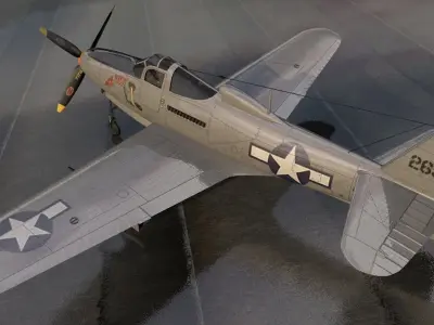 Bell P-63B Kingcobra 3D model