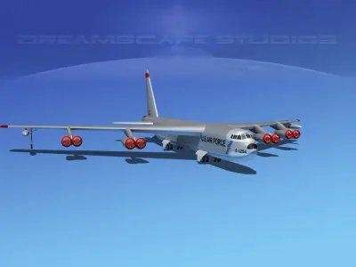 Boeing B-52D Stratofortress  V01 3D model