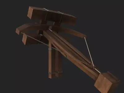 Siege Ballista Free low-poly 3D model