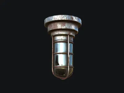Bunker Light PBR Low-poly 3D model
