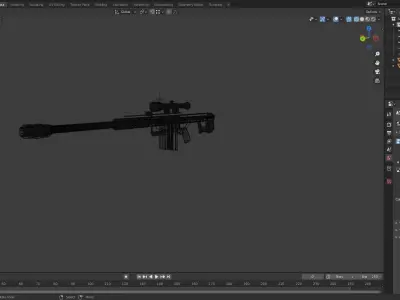 BARETT M82A1 MODEL Free low-poly 3D model