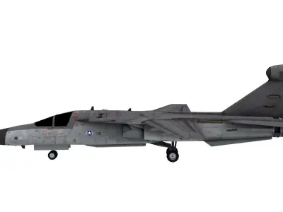 Lowpoly EF-111A Raven Aircraft 3D Model Low-poly 3D model