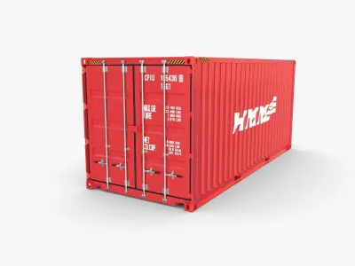 20ft Shipping Container HMM v4 3D model