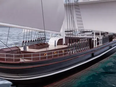 Sea Sailing ships 3D model