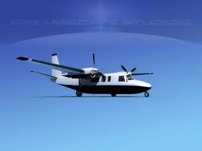 Rockwell Turbo Commander 690 V10 3D model