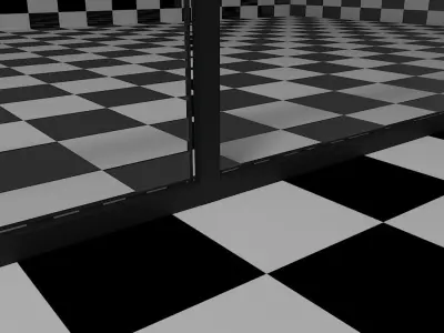 Glass Railing - Style 6 3D model