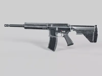 M416 Game Ready Low-poly 3D model