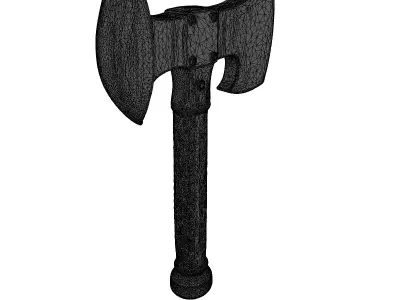 Fantasy Double Blade Battle Axe 3D model